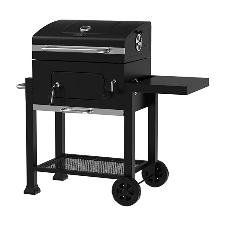 Heavy Duty Charcoal Barrel BBQ Grill Rack Outdoor Germany Charcoal Barbecue Grill Machine With Wheels