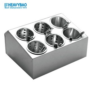 Heavybao Restaurant Stainless Steel Universal Knife And Fork Block Kitchen Knife And Spoon Holder