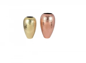 Hexagonal Copper &amp; Gold vases Rose copper, gold , silver, black colors available
