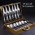 Import High grade best quality 12/24 pcs dinner knife fork spoon set gift with wood box stainless steel flatware set from China