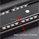 High quality 3 fold telescopic full extension furniture guide drawer slide track