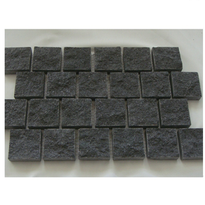 High Quality Black Basalt Mesh Cobblestone Pavers