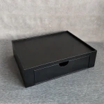 High Quality Custom PU Leather Desktop Stationery Storage Box Office Desk Organizer
