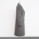 High quality fashion single wool plaid jacket china faux fur coats for ladies