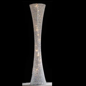 high quality hotel modern giant metal crystal chandelier floor lamp