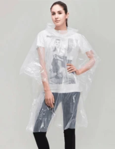 high quality PE Rain ponchos raincoat