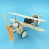High quality product children diy wood airplane toy color educational toy glide taxiing aircraft