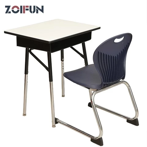 High Quality School Classroom Furniture Single Adjustable class room desk and chair