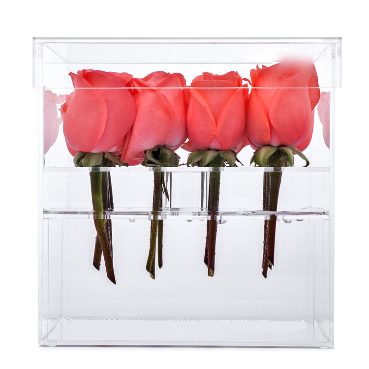 Buy High Quality Transparent Clear Acrylic Rose Flower Box For Gift ...