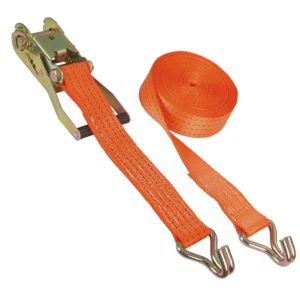 High Quality Truck or Car Cargo Lashing Strap Double J Hook Ratchet Tie Down 50mm X 10mtr (5 Ton Capacity) Polyester