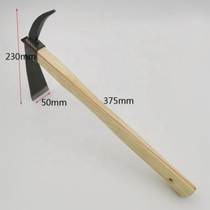 high quality  two way hoe and pickaxe 2 in 1 garden tools with wooden handle