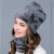 Import high quality unisex Knitted Wool winter collar hat set Multi Color beanie and scarf winter hats from China