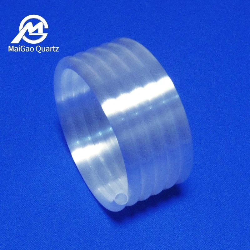 High temperature transparent UV quartz glass tube, quartz products quartz coil