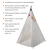 Import Home Decor Best Selling Kids Tents Teepee White Canvas Wood Ladystyle Romantic Cotton Soft Toy Beautiful Charming Big Cloth from China