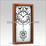 Home Decorating Quartz Wooden Floor Stand Antique Clock