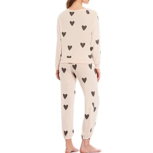 Home Wear Cotton Bamboo Jersey Lounge Set Sustainable Ladies Pajamas Sleepwear Natural Eco-Friendly Women Knitted Sleepwear