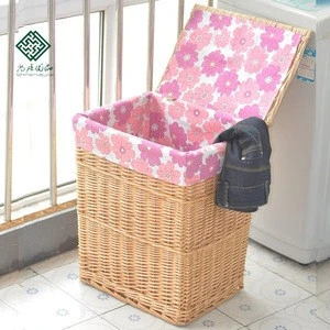 Homes and Garden used Hand-Woven Willow cotton laundry basket liner