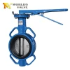Honeywell rubber lined full bore hand manual wafer butterfly valve