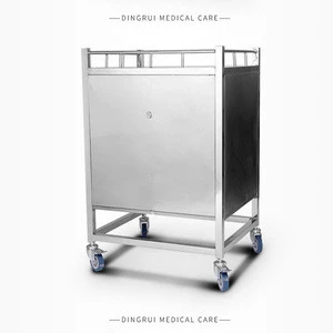 Hospital Use stainless anesthesia trolley with wheels