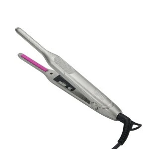 Hot sale 2 in 1 Dual Use Ceramic Flat Iron Hair Straightener Salon Styler Tourmaline Hair Straightening Curler