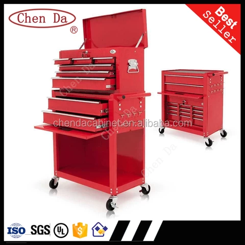 Hot-sale 6 drawer Top tool Chest 2 Drawer Roller Cabinet tool trolley