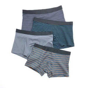 Men’s Boxer Briefs Underwear for Men Underwear Combed Cotton Solid Color  Low Waist Sexy Briefs