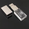 Hot sale custom LED rectangular crystal U disk 8gb 16gb 32gb usb flash drive with light