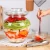Import hot sale household small food pickle storage glass jars from China