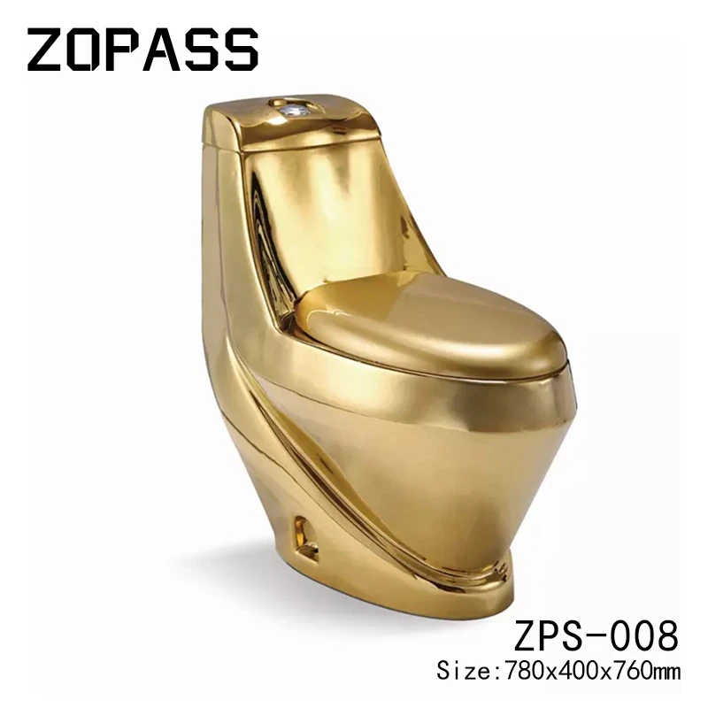 Hot sale sanitary ware luxury ceramic sets bathroom gold color complete golden toilet set