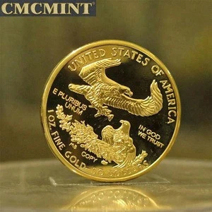 Hot sales 1 oz .100 Mils American Eagle coin euro coin gold plated old Coins for collectible