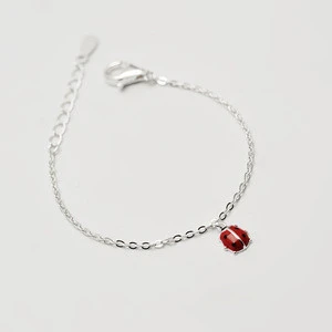 Hot sales amazon wholesale china merchandise sterling silver animal ladybug shape bracelet for kids