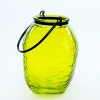 hot sell  hanging colored striped glass candle lamp hurricane lanterns