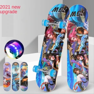 Hot Sell Long Board Double Up Brush Street Board Skate Skateboard Four-Wheel Skateboard for China