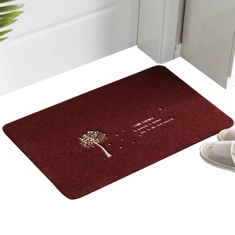 Hot Selling Custom Logo Hotel Home Door Entrance Kitchen Polyester Anti-slip Floor Carpet Mats
