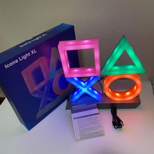 Hot selling For PS4/PS5 LED Game Icon Light XL for Playstation Players Mood Flash Lamp