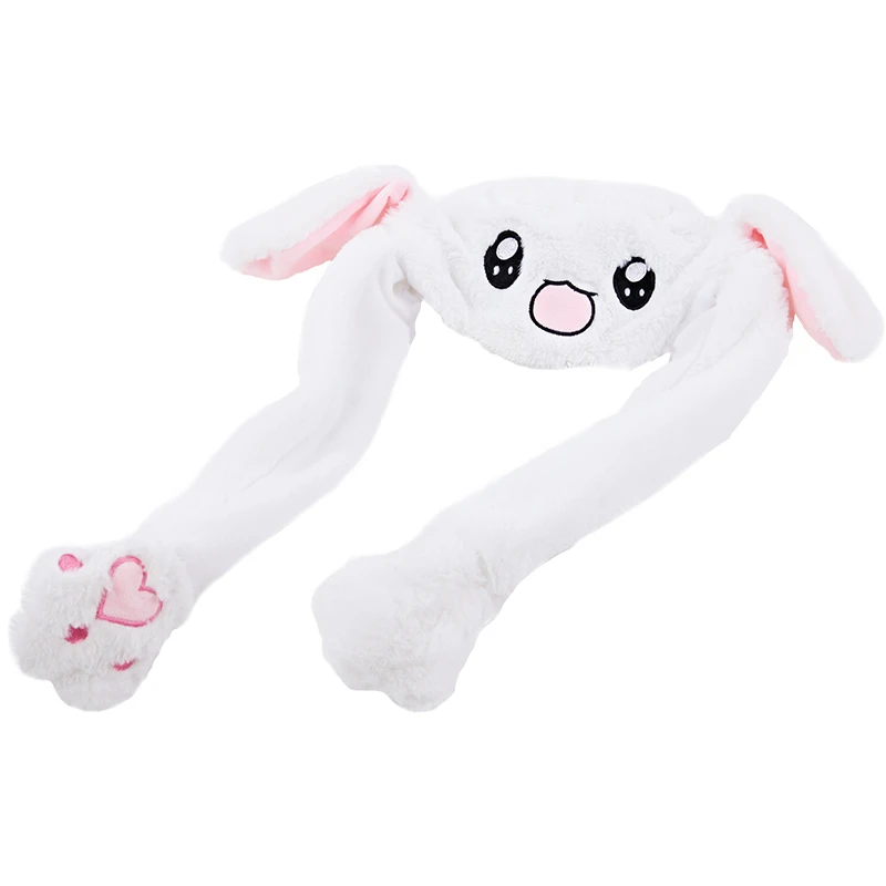 Hot Selling Korea Rabbit Hat  With Moving Ears Christmas Gift Bunny Plush Hat