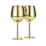 Hot Selling Metal Wine Goblet Cups Luxury Design Gold Color Wine Glass Using For Kitchen And Club Handmade in Bulk