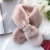 Import Hot Winter Warm Thicken Scarfs Solid Color Faux Rabbit Fur Plush Cross Collar Scarf Women Shawl With Pearl from China