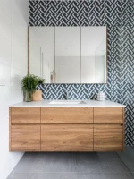 Hotel Bathroom Furniture Solid Wood Used Bathroom Vanity Cabinet from China Factory