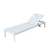 Hotel Swimming Pool Side White Aluminum Frame Modern Outdoor Chaise Loungers Furniture