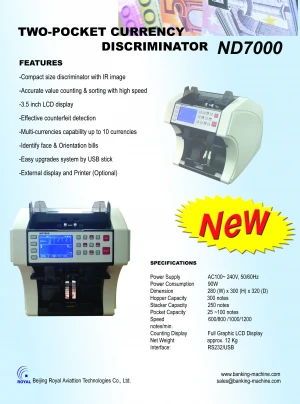 hotsell bill counter mix/handi bill counter/money counter bill with two pocket currency discriminator