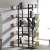 Import industrial bookcase, divider, metal modern iron display furniture, 5 tiers storage rack wooden library bookshelf from South Korea
