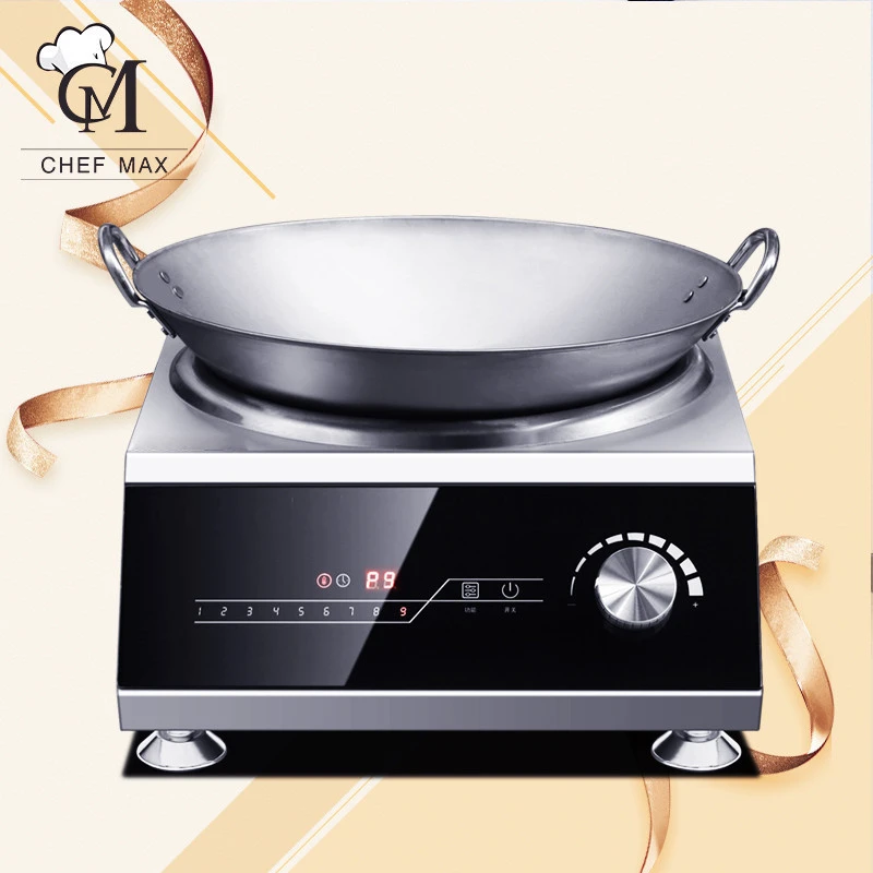 Industrial Custom 5000W Free Iron Pan Table Touch Knob Concave Induction Cooktop Induction Cooker