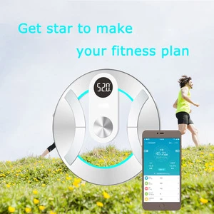 IOS Fitness App 150kg Bluetooth Digital Body Fat Weighing Scales For Bathroom
