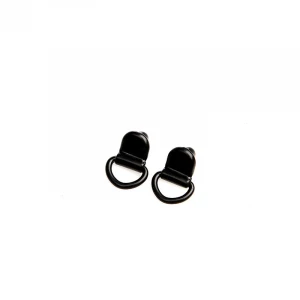 Iron Black metal boot eyelet hook with D rings for shoes hiking boots