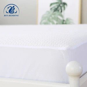 Jacquard polyester bamboo mattress protector crib mattress pad cover