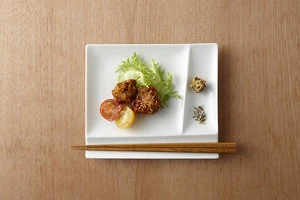 Japanese traditional ceramic porcelain flat plate for dinner