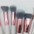 Import JDK makeup tools portable very Hot marble cosmetic brush set 12pcs makeup brushes with pouch for travel make up from China