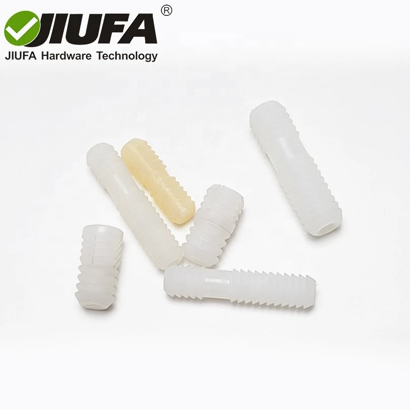 JIUFA Furniture Hardware Fitting Plastic Exact Dowel For Invisible Connection Panel Furniture Nylon Inset Sleeve