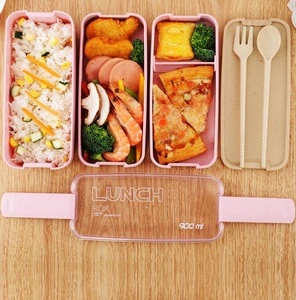 K42 Wheat Straw Bento Boxes 900ml Dinnerware Food Storage Container Lunch box